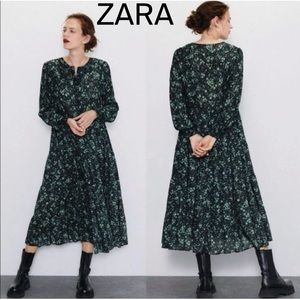 Zara black and green angel dress